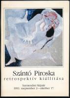 Szántó Piroska retrospektív kiállítása. Szentendrei Képtár, 1993. szeptember 2-október 17. Szerk.: Mazányi Judit. (Bp., 1993), Pest Megyei Múzeumok Igazgatósága. Szántó Piroska műveinek reprodukcióival illusztrálva. Kiadói tűzött papírkötés. + Szántó Piroska (1913-1998) festőművész által ALÁÍRT kiállítási meghívó