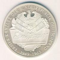 NSZK 1967. "Adenauer" Ag 34,7g eredeti díszdobozban (sérült) T:PP