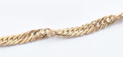 Arany (Au) 14K csavart, fonott karkötő, jelzett, h:19,5 cm, nettó:1 g
