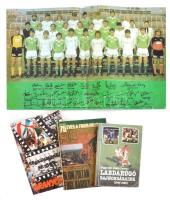 3 db sportkönyv: Aranycsapat, Hoppe-Szabó: Labdarúgó bajnokságaink 1945-1986, Nagy Béla: 75 éves a Fradi pálya. + egy FTC plakát