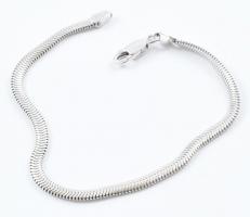 Ezüst (Ag) lapos kígyó karkötő h: 18,5cm, jelzett, nettó: 3,9g