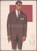 Cca 1940 6 db női-divatrajz nyomat 25x35 cm ig