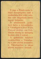 1938 Ministráns belépőjegy