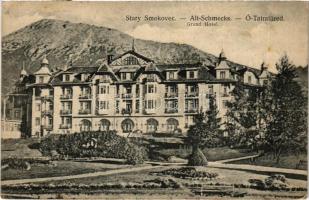 1924 Tátrafüred, Ótátrafüred, Altschmecks, Stary Smokovec (Tátra, Magas-Tátra, Vysoké Tatry); Nagy szálloda / Grand Hotel (EK)