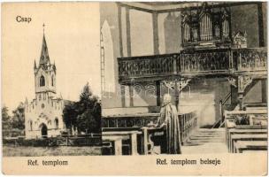 Csap, Chop, Cop; Református templom, belső / Calvinist church interior