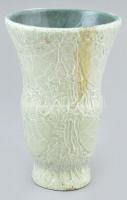 Iparművészeti Vállalatos Gorka mázas kerámia váza, jelzett, alján lepattanással, sérült m: 21 cm
