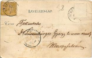 1904 Felsőbencsek, Németbencsek, Német-Bencsek, Bencecu de Sus (Temes); községháza / town hall (gyűr...