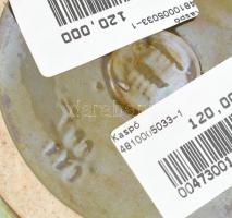 cca 1900 Zsolnay kaspó. Eozin mázas, körpecsétes, jelzett, alig látható gyári hibával az alján. d: 2...