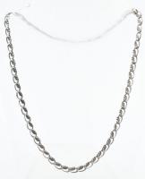 Ezüst(Ag) áttört fantázia szemes nyaklánc, jelzett, h: 46 cm, nettó: 7 g