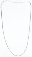 Ezüst(Ag) fantázia szemes négyzetes nyaklánc, jelzett, h: 42 cm, nettó: 9,4 g