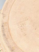 Werara fajansz bólés edény német várakat ábrázoló dekorral. Kézzel festett, jelzett, hibátlan, fedél...