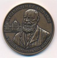 Csóka Zsuzsa (1962-) 2002. &quot;Steindl Imre 1839-1902 - A magyar történelem nagy alakjai&quot; kétoldalas bronz emlékérem (42,5mm) T:1