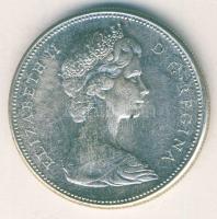 Kanada 1967. 1$ Ag "100 éves a konföderáció" T:2 tanúsítvánnyal