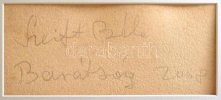 Szeift Béla (1944-2012): Barátság. Akvarell, merített papír, jelzett, hátoldalán autográf felirattal...