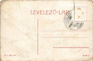 1910 Nagysalló, Tekovské Luzany, Tekovské Sarluhy; Fő utca. W.L. Bp. 6131. / main street (EB)