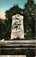 Szepesváralja, Spisské Podhradie; Branyiszkói csata emlékoszlopa, hősök síremléke (1919-ben felrobbantották) / military heroes monument of Pod Braniskom (blown-up in 1919)