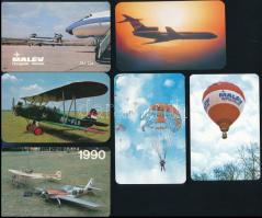 1979-1990 10 db repülés témájú kártyanaptár