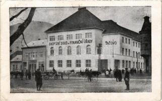 1939 Técső, Tacovo; Okresní soud a Financní Úrady / Járásbíróság, Pénzügyi palota / district court, financial palace (EK)
