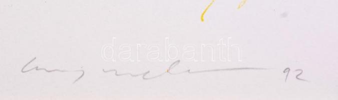 Hans Mendler (1950-): Ausfall (kiesés). Litográfia, papír. Jelzett. Számozott: 127/200. 30x30 cm. Ká...