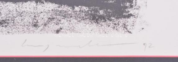 Hans Mendler (1950-): Hin und wieder (néha). Litográfia, papír. Jelzett. Számozott: 127/200. 30x30 c...