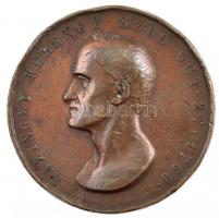 Anton Fabris (1792-1865) 1859. Kazinczy Ferenc emlékérem bronz emlékérem. KAZINCZY FERENCZ SZÜL OCT 27 1759 / A MAGYAR TUDOMÁNYOS AKADÉMIA OCT 27 1859 (50mm) T:2- több ph.