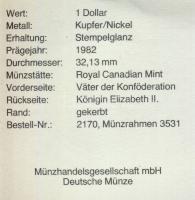 Kanada 1982. 1$ "115 éves a konföderáció" T:1 tanúsítvánnyal
