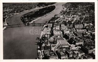 Budapest, Országház és Margitsziget. A m. kir. Állami Térképészeti Intézet légi felvétele 488.