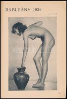 1936 Új Magazin. 36. évf., 2. sz. Szerk.: Dr. Rácz Vilmos. Gazdag fekete-fehér, közte erotikus képan...
