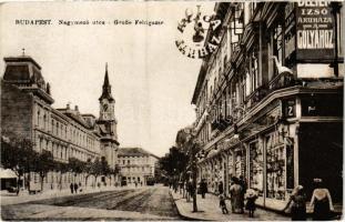 Budapest VI. Nagymező utca 12., Bleier Izsó áruháza a Gólyához, üzlet (fa)