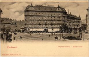 Budapest VIII. Központi szálloda, étterem és kávéház a Baross téren, Gerenday A. és fia üzlete. Ganz Antal No. 53.