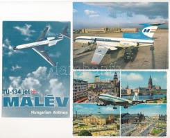 7 db MODERN repülős képeslap és fotó / 7 modern potscards and photos of aircrafts, airplanes