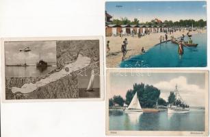 Siófok - 15 db régi képeslap vegyes minőségben / 15 pre-1945 postcards in mixed quality