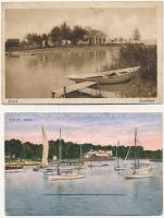 Siófok - 15 db régi képeslap vegyes minőségben / 15 pre-1945 postcards in mixed quality