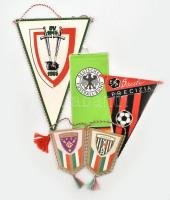 5 db külföldi futball sport klub zászló: Fiorentina, Juventus, stb