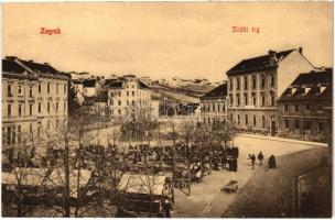 Zagreb, Zágráb; Ilicki trg / tér, piac / square, market