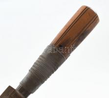 Berber tőr, régi, kopott, sérült hüvely, h: 31 cm