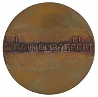 Lajos József (1936-) ~1965. "Százhalombattáért" kétoldalas, öntött bronz emlékérem (89mm) ...