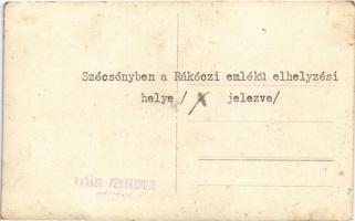 ~1934 Szécsény, Fő utca, Arnold István hentes és mészáros üzlete, Rákóczi emlék elhelyezési helye x-...