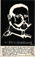 v. Hindenburg / WWI German military art postcard, Field Marshal Hindenburg (fa)