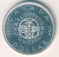 Kanada 1964. 1$ Ag "Charlottetown és Quebec konferenciája" T:P tanúsítvánnyal