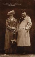 Generalfeldmarschall von Hindenburg mit Gemahlin / WWI German military, Field Marshal Hindenburg with his wife (lyuk / pinhole)