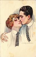 1922 Olasz művészlap, szerelmespár / Italian art, couple in love. Anna & Gasparini 373-1. s: Nanni
