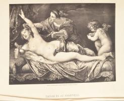 cca 1860-1920 Óriás méretű album, benne régi képek, illusztrációk gyűjteménye: fénynyomatok, színes ...