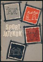 Sportjátékok. Bp.,1959., Magyar Honvédelmi Sportszövetség. Kiadói papírkötés, néhány bejelöléssel, a hátsó borítón jegyzettel.