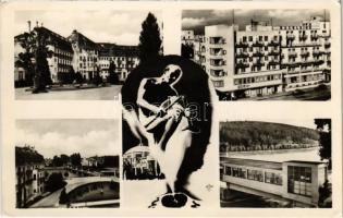 1949 Pöstyén, Piestany; mozaiklap / multi-view postcard (EK)