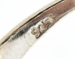 Ezüst (Ag) köves gyűrű, m: 59, jelzett, bruttó:4g