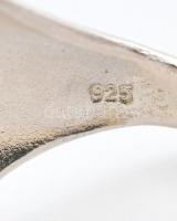 Ezüst (Ag) köves gyűrű, m: 60, jelzett, bruttó:8,06g