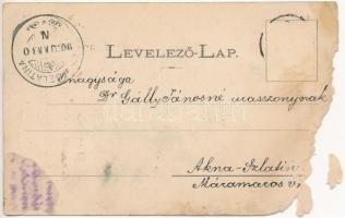 1903 Rónaszék, Rohnen, Costiui; látkép a kincstári vendéglővel. Kaufman Ábrahám kiadása / general vi...