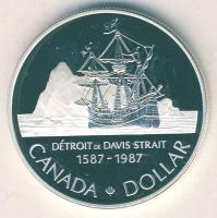 Kanada 1987. 1$ Ag "John Davis" T:PP tanúsítvánnyal