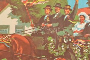 Pál György: Falusi lakodalom - Offset Nyomda, színes plakát feltekerve 82x59 cm